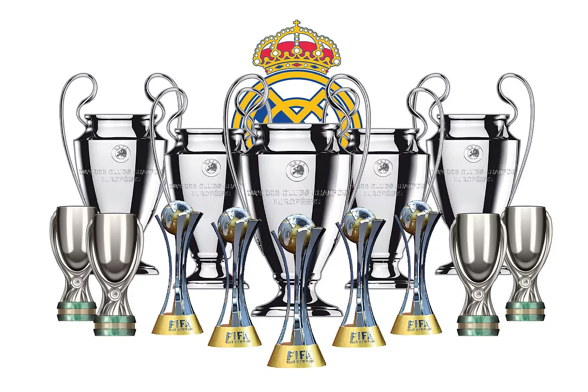 How many trophies does Real Madrid have?