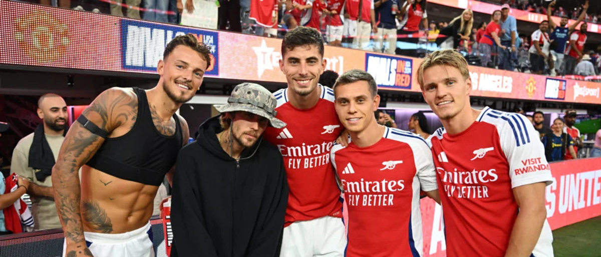 Is Justin Bieber an Arsenal fan?